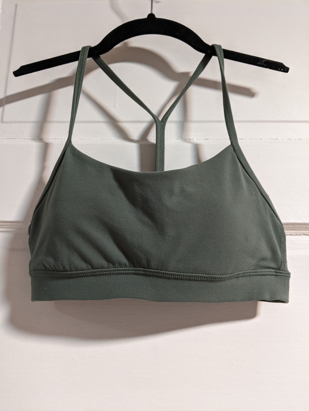 Lululemon Flow Y Bra Nulu Size 4 Dark Sage Green